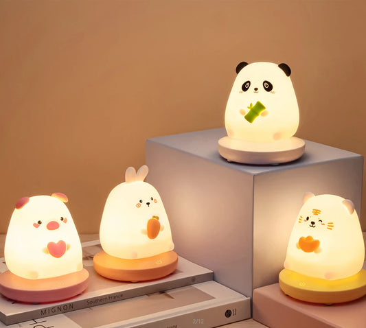 Cute Animal Pig & Rabbit Touch Sensor Dimmable Lamp - Pretty Lamp