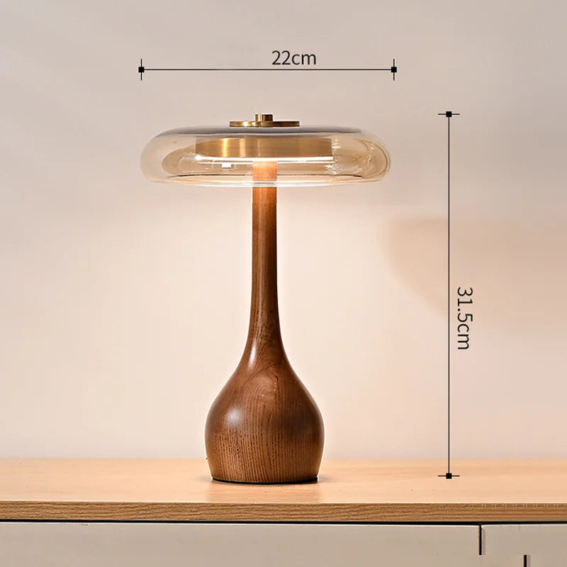 Luxury Copper LED Mushroom Table Lamp - Pretty Lamp