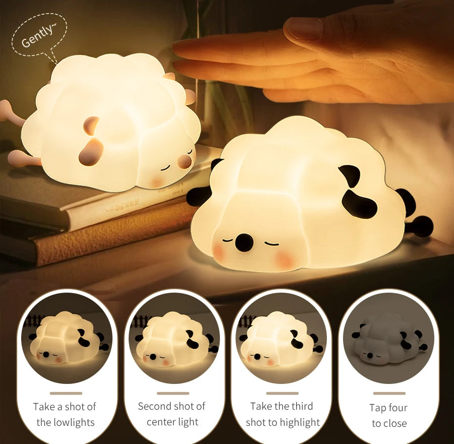 Cute Sheep & Panda Touch Sensor Silicone Lamp - Pretty Lamp