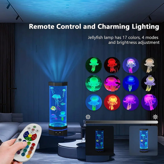 17 COLOR LAVA JELLYFISH LAMP