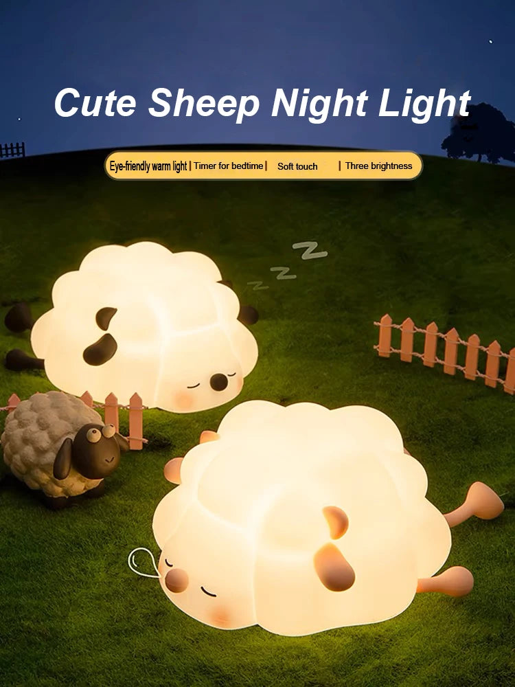 Cute Sheep & Panda Touch Sensor Silicone Lamp - Pretty Lamp