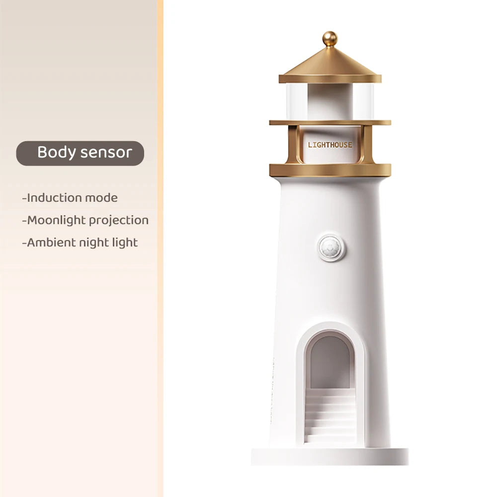 Moon Projection Lighthouse Night Light - Pretty Lamp