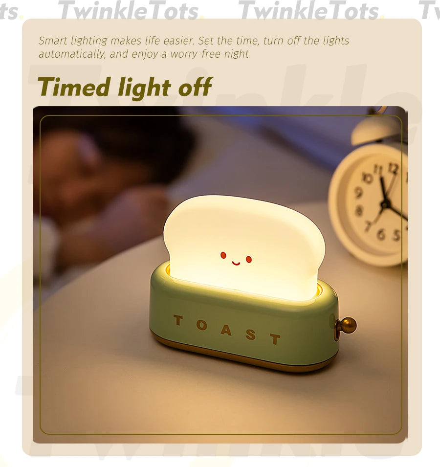 Bread-Shaped Warm Glow Night Light - Pretty Lamp