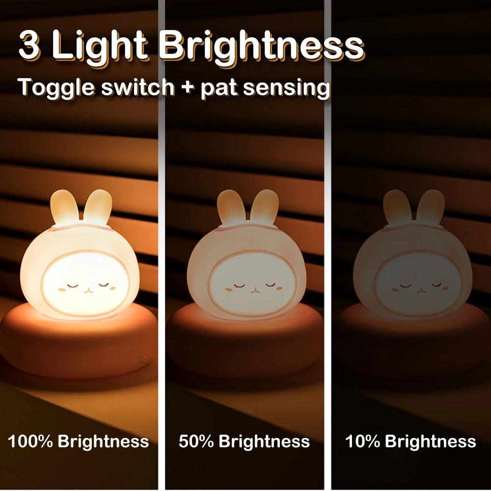 Cute Animal Pig & Rabbit Touch Sensor Dimmable Lamp - Pretty Lamp