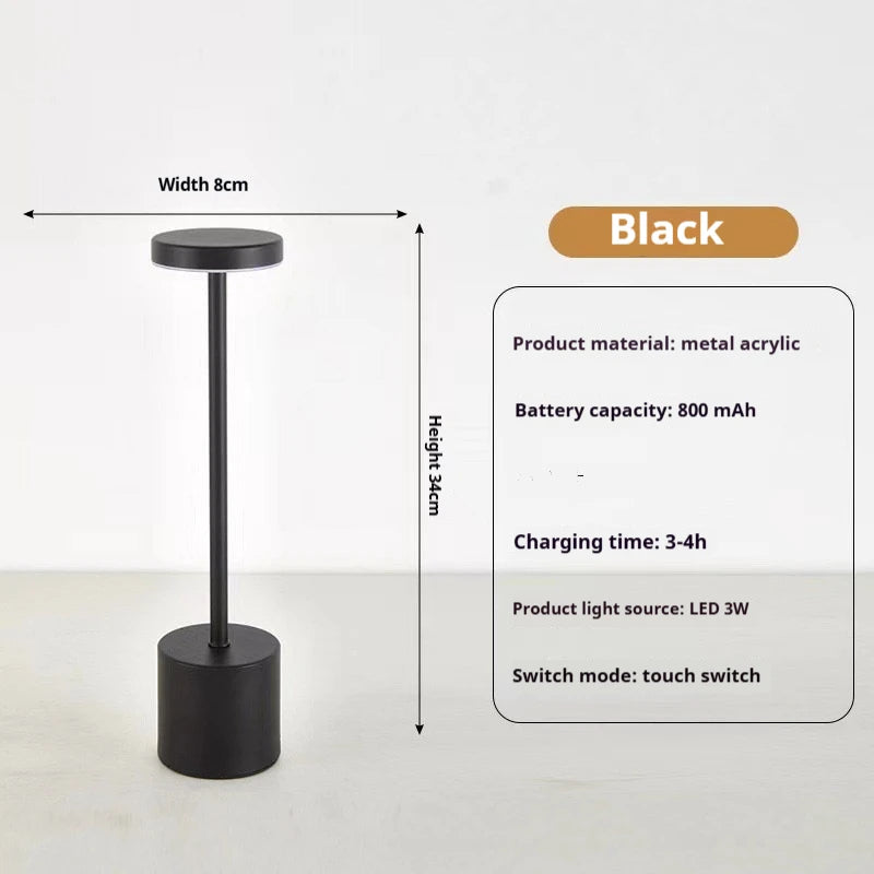 USB Metal Rechargeable Table Lamp - Pretty Lamp