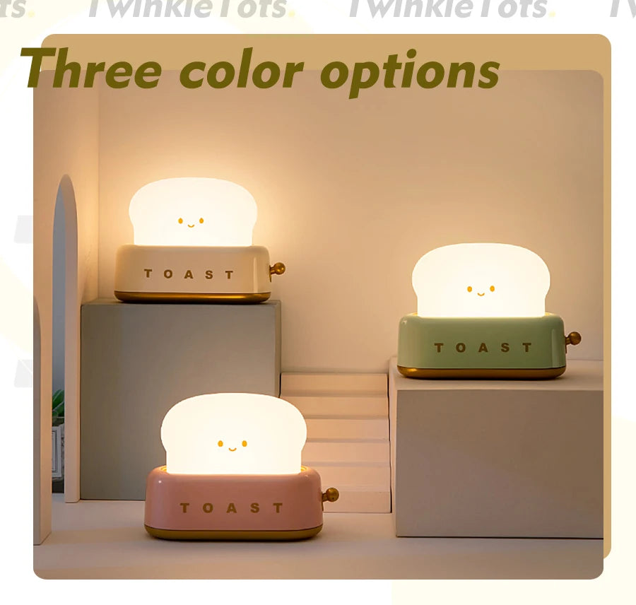 Bread-Shaped Warm Glow Night Light - Pretty Lamp