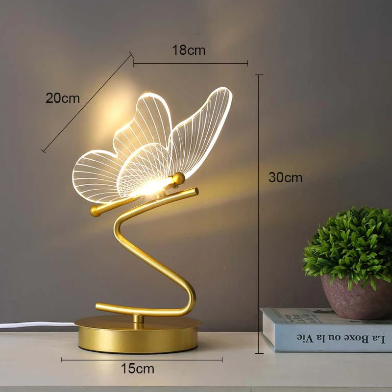 Nordic Butterfly Table Lamp - Elegant & Functional Home Lighting - Pretty Lamp