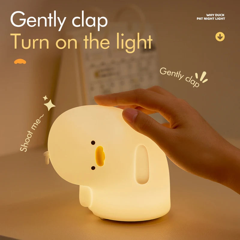 Cute Duck Silicone Night Light - Pretty Lamp