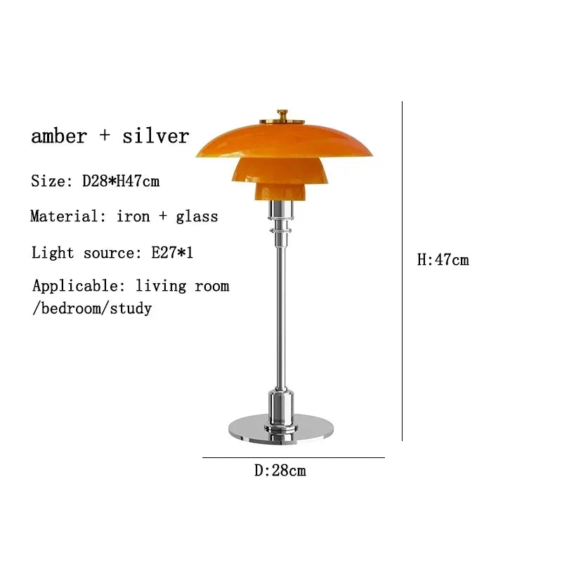 Modern Danish Designer Glass LED Table Lamp - Pretty Lamp