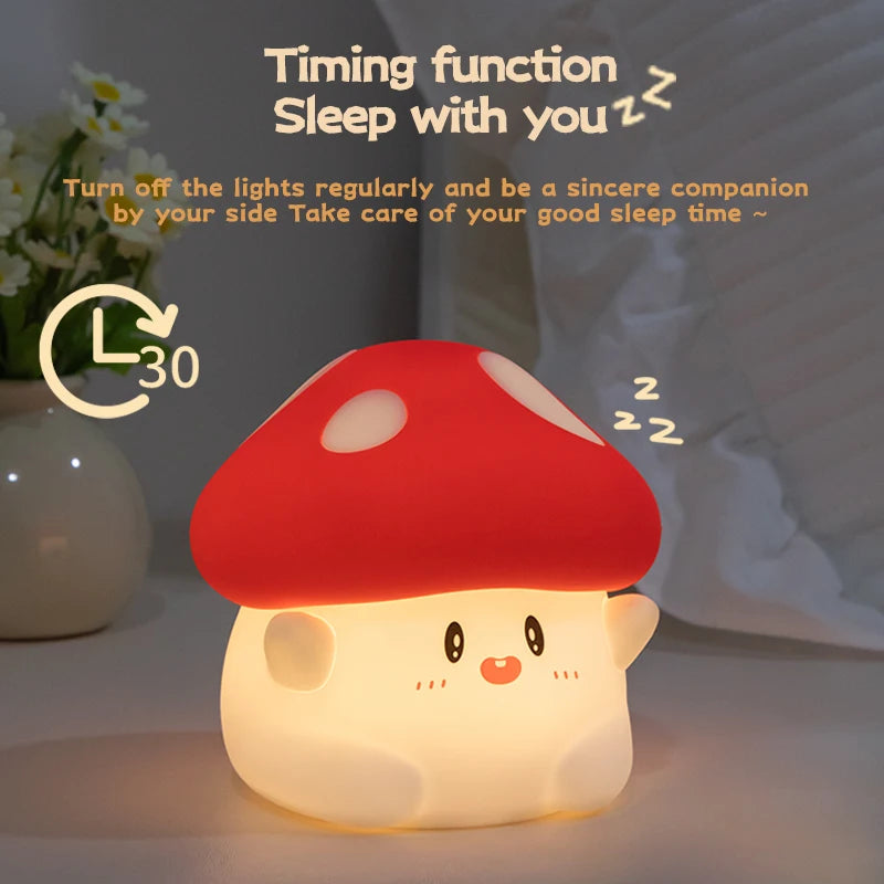 Mushroom, Reindeer, Pumpkin Night Light LED Rechargeable USB Table Lamp - Pretty Lamp