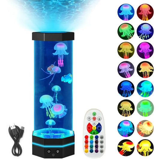 17 COLOR LAVA JELLYFISH LAMP