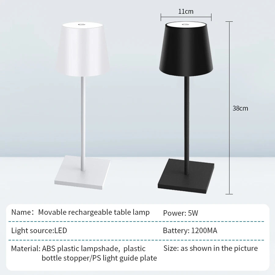 LED Table Lamp with 3-Level Dimmable Touch Control - Pretty Lamp