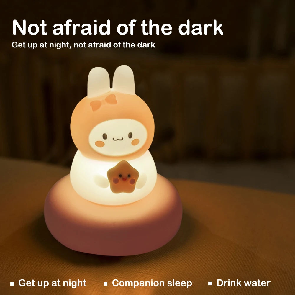 Cute Animal Pig & Rabbit Touch Sensor Dimmable Lamp - Pretty Lamp