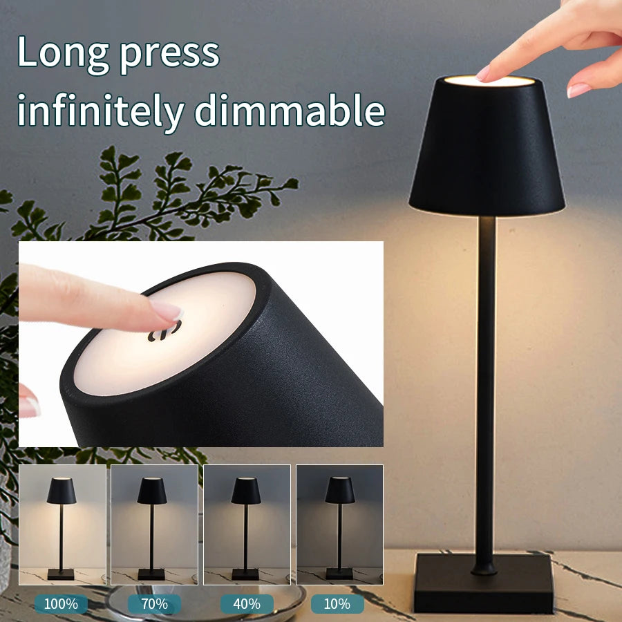 LED Table Lamp with 3-Level Dimmable Touch Control - Pretty Lamp