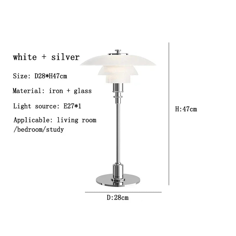 Modern Danish Designer Glass LED Table Lamp - Pretty Lamp