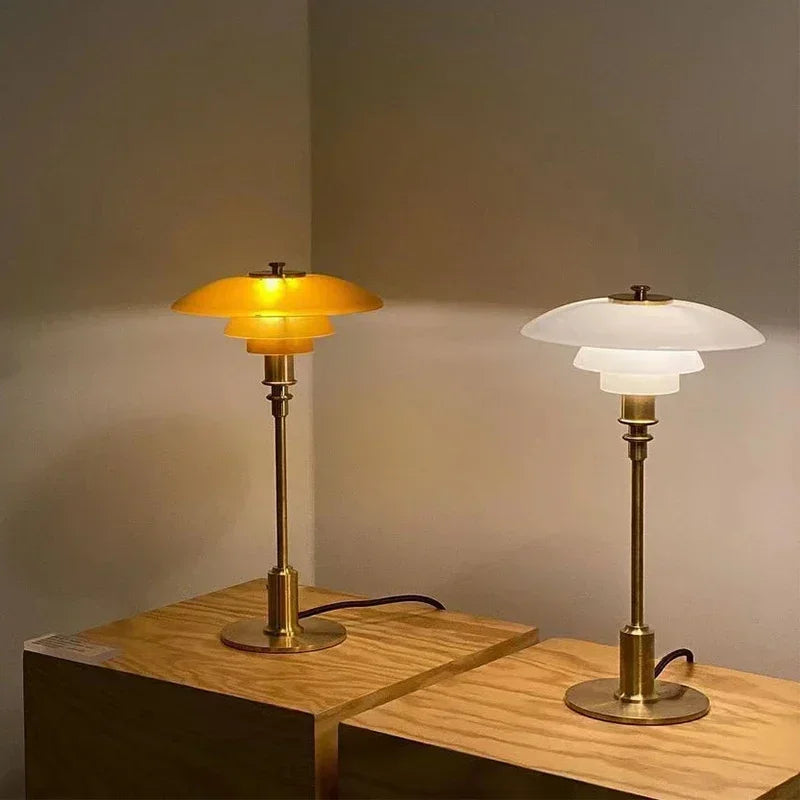 Modern Danish Designer Glass LED Table Lamp - Pretty Lamp