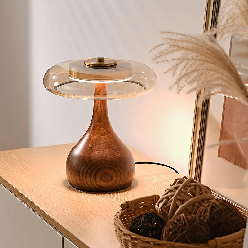 Luxury Copper LED Mushroom Table Lamp - Pretty Lamp