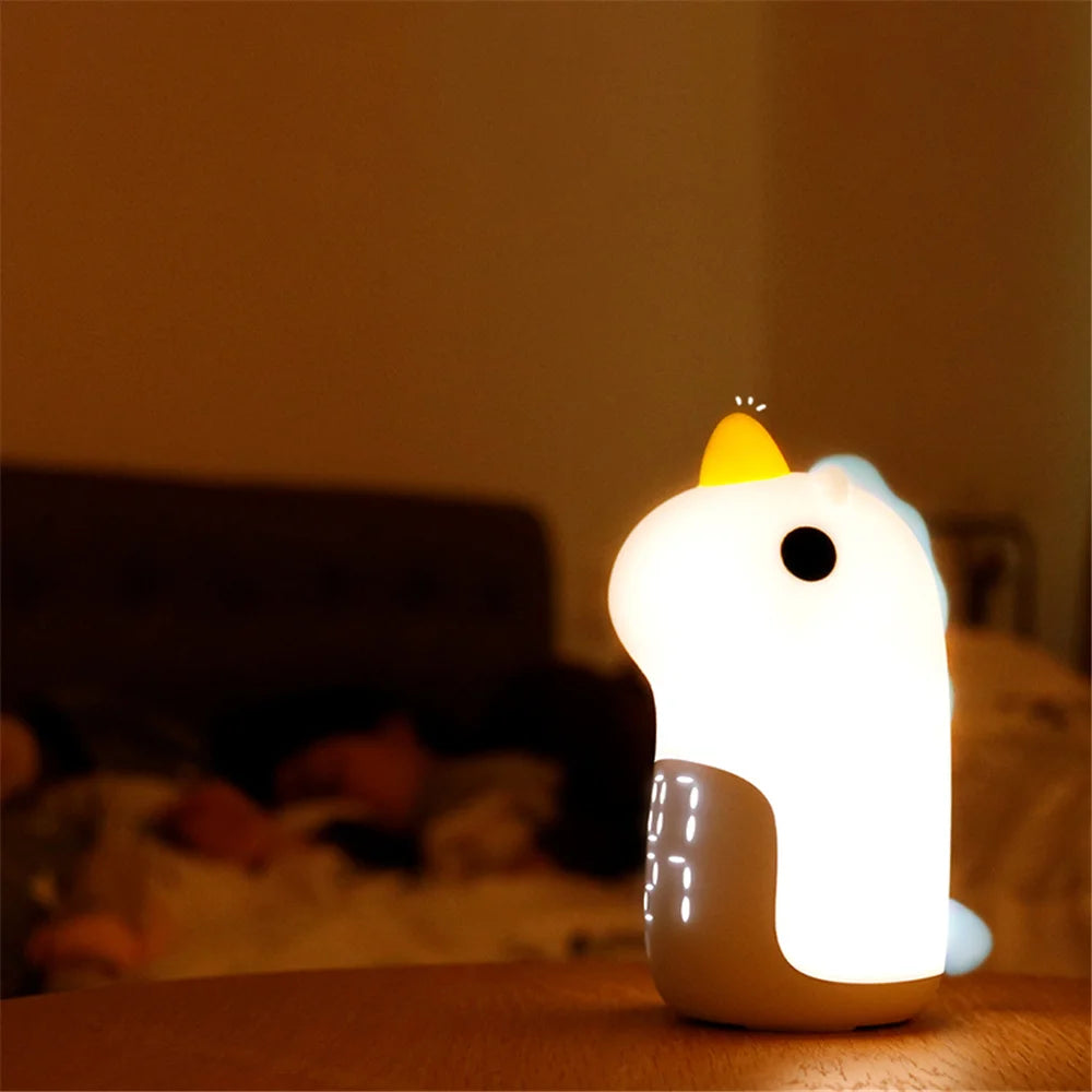 Unicorn Alarm Clock Night Light - Pretty Lamp