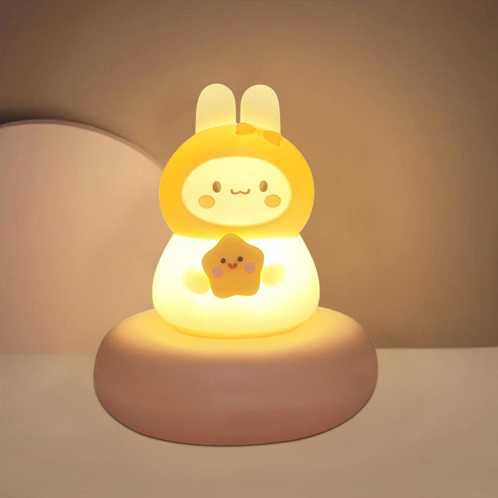 Cute Animal Pig & Rabbit Touch Sensor Dimmable Lamp - Pretty Lamp